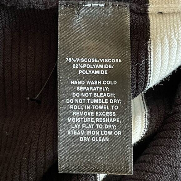 Lafayette 148 New York Size Medium Black White Stripe Long Knit Cardigan - Picture 5 of 6